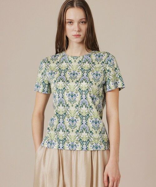 MACKINTOSH LONDON / マッキントッシュ ロンドン  カットソー | ボタニカルウォールプリントTシャツ（ベージュ）