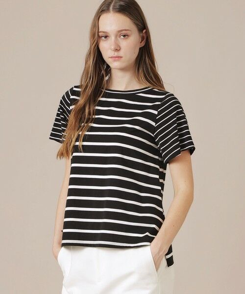 MACKINTOSH LONDON / マッキントッシュ ロンドン  カットソー | 【eclat5月号掲載】ボーダーミックスTシャツ（ブラック）