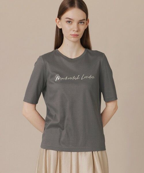 MACKINTOSH LONDON / マッキントッシュ ロンドン  カットソー | 【WEB・一部店舗限定】シャインリブＴシャツ（チャコールグレー）