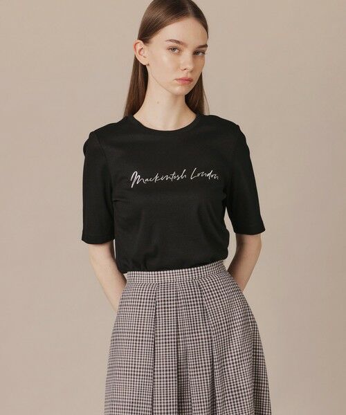 MACKINTOSH LONDON / マッキントッシュ ロンドン  カットソー | 【WEB・一部店舗限定】シャインリブＴシャツ（ブラック）