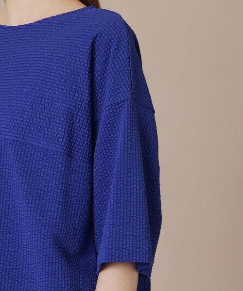 MACKINTOSH LONDON / マッキントッシュ ロンドン  カットソー | 【WEB・一部店舗限定】ストレッチサッカーストライプ半袖ブラウス | 詳細8