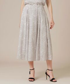 MACKINTOSH LONDON / マッキントッシュ ロンドン  ロング・マキシ丈スカート | リーフプリントタックギャザースカート