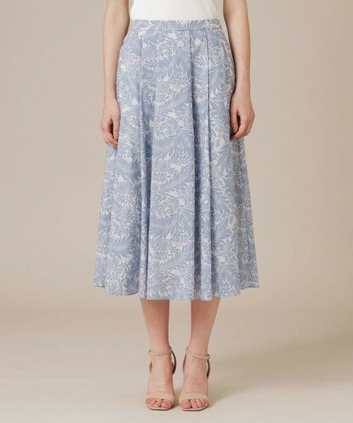 MACKINTOSH LONDON / マッキントッシュ ロンドン  ロング・マキシ丈スカート | リーフプリントタックギャザースカート | 詳細7