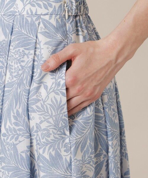 MACKINTOSH LONDON / マッキントッシュ ロンドン  ロング・マキシ丈スカート | リーフプリントタックギャザースカート | 詳細10