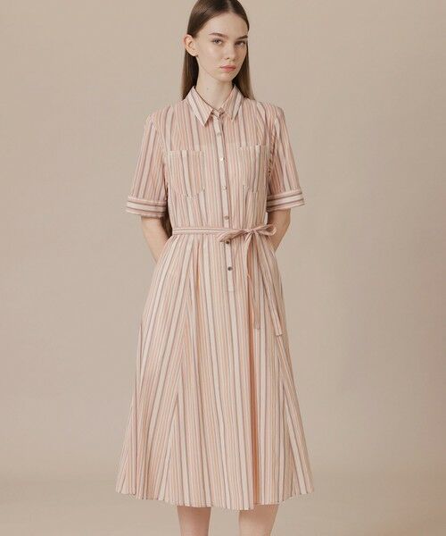 MACKINTOSH LONDON / マッキントッシュ ロンドン  ロング・マキシ丈ワンピース | 【婦人画報6月号掲載】マーブルストライプワンピース（レッド）