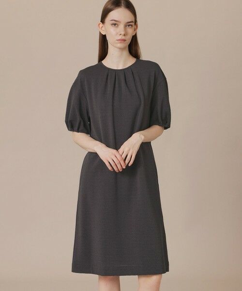 MACKINTOSH LONDON / マッキントッシュ ロンドン  ロング・マキシ丈ワンピース | 【WEB・一部店舗限定】サッカーストレッチワンピース（チャコールグレー）