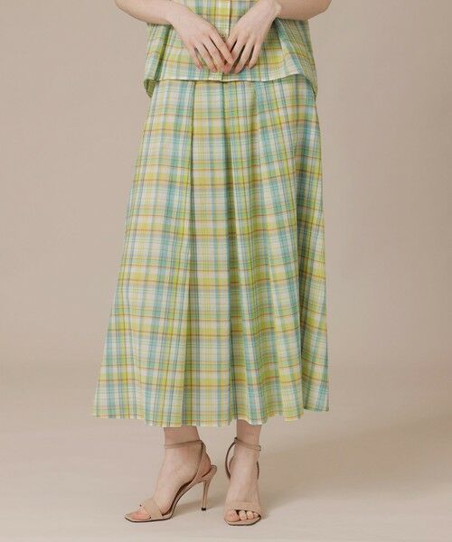MACKINTOSH LONDON / マッキントッシュ ロンドン  ロング・マキシ丈スカート | 【婦人画報6月号掲載】ハイツイストワッシャータックスカート（グリーン）