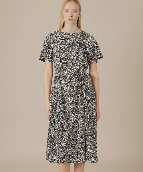 MACKINTOSH LONDON / マッキントッシュ ロンドン  ロング・マキシ丈ワンピース | クランブルドットワンピース（ブラック）
