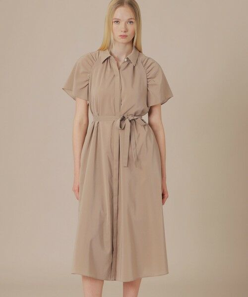 MACKINTOSH LONDON / マッキントッシュ ロンドン  ロング・マキシ丈ワンピース | コットンポリエステルワンピース（ベージュ）