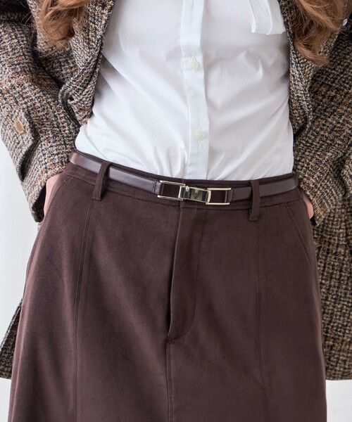 MACKINTOSH LONDON / マッキントッシュ ロンドン  ベルト・サスペンダー | スクエアバックルオイルレザーアジャストベルト | 詳細3