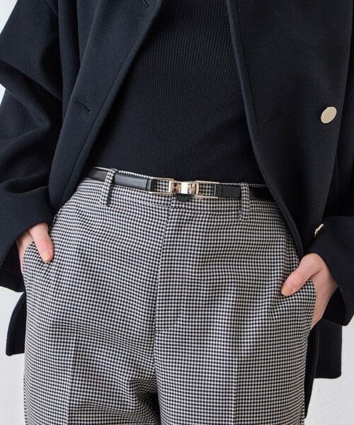 MACKINTOSH LONDON / マッキントッシュ ロンドン  ベルト・サスペンダー | スクエアバックルオイルレザーアジャストベルト | 詳細1