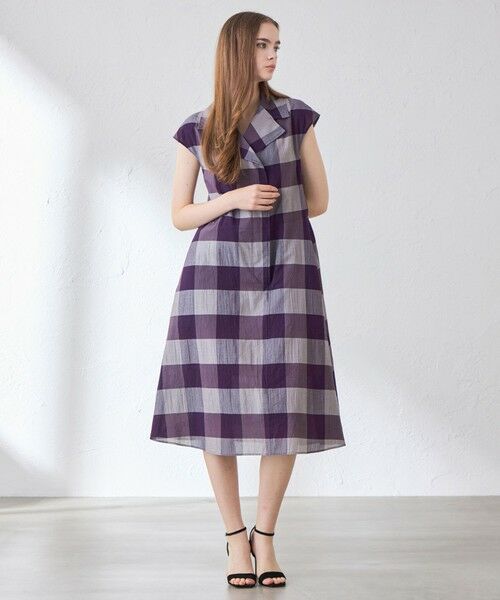 MACKINTOSH LONDON / マッキントッシュ ロンドン  ロング・マキシ丈ワンピース | シアーボイルチェックワンピース | 詳細2