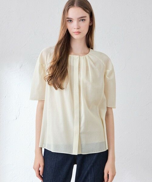 MACKINTOSH LONDON / マッキントッシュ ロンドン  シャツ・ブラウス | コットンシアーサッカーブラウス（ホワイト系その他）
