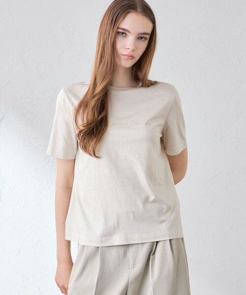 MACKINTOSH LONDON / マッキントッシュ ロンドン  カットソー | シェーディングシグネチャーロゴTシャツ（ホワイト系その他）