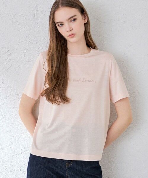 MACKINTOSH LONDON / マッキントッシュ ロンドン  カットソー | シェーディングシグネチャーロゴTシャツ（ピンク系2）