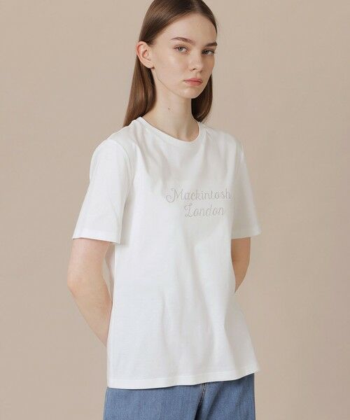 MACKINTOSH LONDON / マッキントッシュ ロンドン  カットソー | 【WEB・一部店舗限定】シグネチャーグリッターTシャツ（オフホワイト）