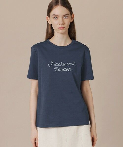 MACKINTOSH LONDON / マッキントッシュ ロンドン  カットソー | 【WEB・一部店舗限定】シグネチャーグリッターTシャツ（ネイビー）