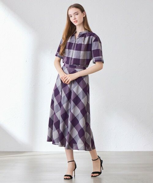 MACKINTOSH LONDON / マッキントッシュ ロンドン  ロング・マキシ丈スカート | シアーボイルチェックスカート | 詳細2