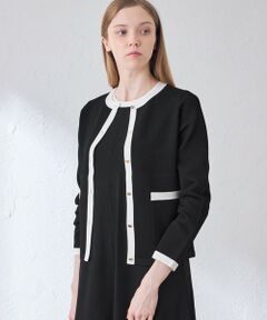 MACKINTOSH LONDON / マッキントッシュ ロンドン  その他アウター | レーヨンストレッチバイカラーニットジャケット