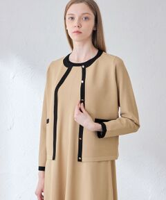 MACKINTOSH LONDON / マッキントッシュ ロンドン  その他アウター | レーヨンストレッチバイカラーニットジャケット