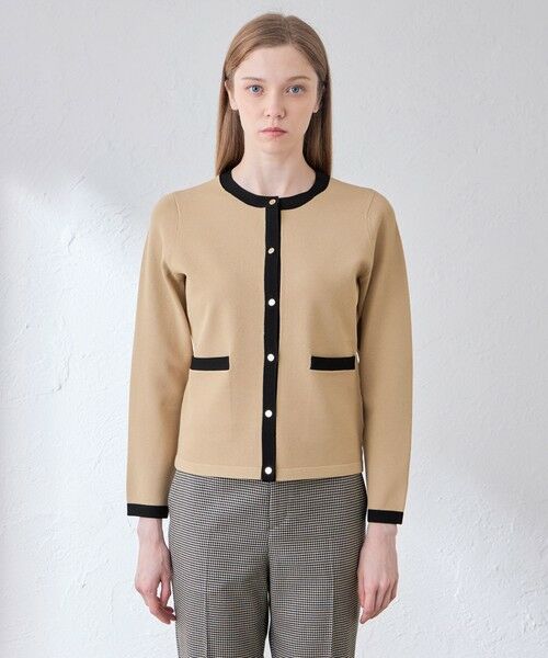 MACKINTOSH LONDON / マッキントッシュ ロンドン その他アウター | レーヨンストレッチバイカラーニットジャケット | 詳細4