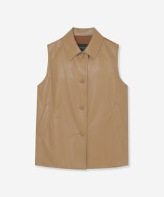 MACKINTOSH LONDON / マッキントッシュ ロンドン  ノーカラージャケット | フェイクレザーニットコンビジレ
