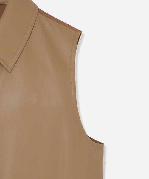 MACKINTOSH LONDON / マッキントッシュ ロンドン  ノーカラージャケット | フェイクレザーニットコンビジレ | 詳細3