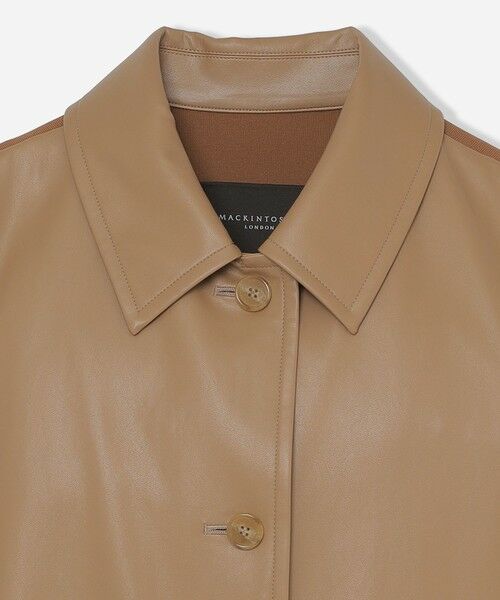 MACKINTOSH LONDON / マッキントッシュ ロンドン  ノーカラージャケット | フェイクレザーニットコンビジレ | 詳細2