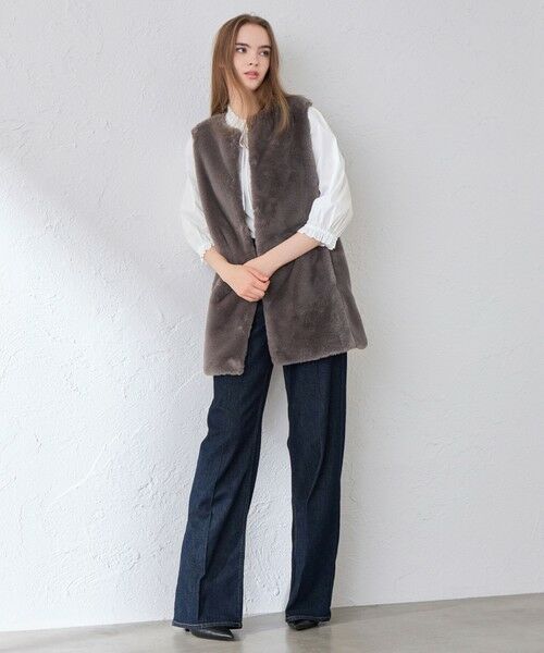 MACKINTOSH LONDON / マッキントッシュ ロンドン  ノーカラージャケット | ファーコンビニットロングジレ | 詳細2