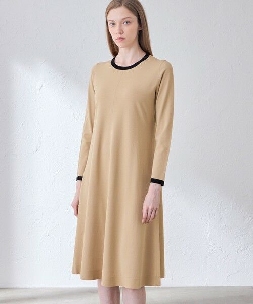 MACKINTOSH LONDON / マッキントッシュ ロンドン ロング・マキシ丈ワンピース | レーヨンストレッチニットワンピース(ベージュ)