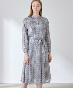 MACKINTOSH LONDON / マッキントッシュ ロンドン  ロング・マキシ丈ワンピース | 【ANDREW/アンドリュー】バイカラーアンドリュープリントワンピース
