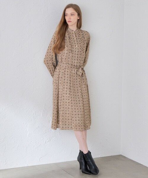 MACKINTOSH LONDON / マッキントッシュ ロンドン ロング・マキシ丈ワンピース | 【ANDREW/アンドリュー】バイカラーアンドリュープリントワンピース | 詳細3