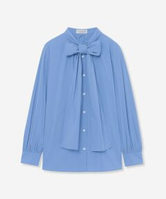 MACKINTOSH LONDON / マッキントッシュ ロンドン  シャツ・ブラウス | コットンナイロンストレッチボウタイブラウス