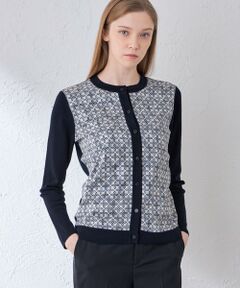 MACKINTOSH LONDON / マッキントッシュ ロンドン  ニット・セーター | 【ANDREW/アンドリュー】バイカラーアンドリュープリントコンビニットカーディガン