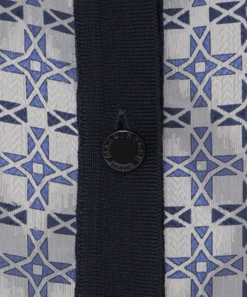 MACKINTOSH LONDON / マッキントッシュ ロンドン  ニット・セーター | 【ANDREW/アンドリュー】バイカラーアンドリュープリントコンビニットカーディガン | 詳細7