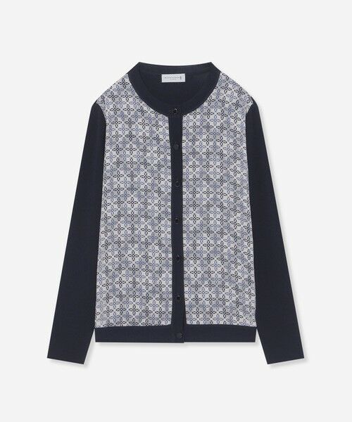 MACKINTOSH LONDON / マッキントッシュ ロンドン  ニット・セーター | 【ANDREW/アンドリュー】バイカラーアンドリュープリントコンビニットカーディガン | 詳細10
