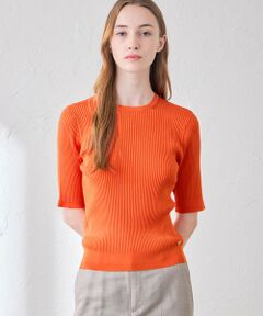 MACKINTOSH LONDON / マッキントッシュ ロンドン  ニット・セーター | ブライトレーヨン半袖プルオーバー