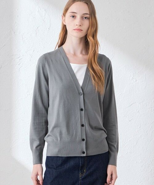 MACKINTOSH LONDON / マッキントッシュ ロンドン  ニット・セーター | 【WEB・一部店舗限定】リアプレーンニットカーディガン（グレー系1）