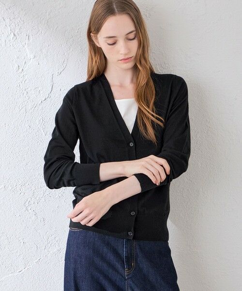 MACKINTOSH LONDON / マッキントッシュ ロンドン  ニット・セーター | 【WEB・一部店舗限定】リアプレーンニットカーディガン（ブラック）