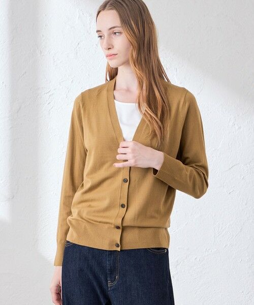 MACKINTOSH LONDON / マッキントッシュ ロンドン  ニット・セーター | 【WEB・一部店舗限定】リアプレーンニットカーディガン（ブラウン3）