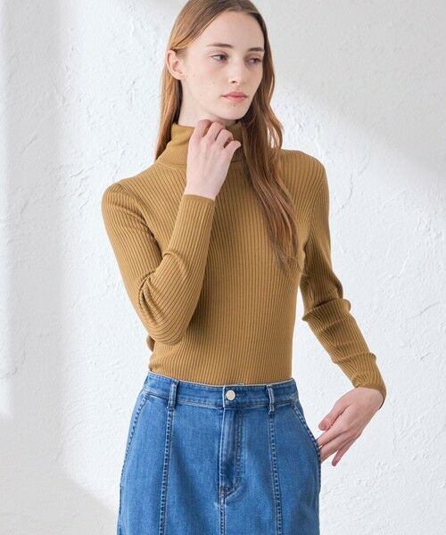 MACKINTOSH LONDON / マッキントッシュ ロンドン  ニット・セーター | 【WEB・一部店舗限定】リアリブニットタートルネックプルオーバー（ブラウン3）
