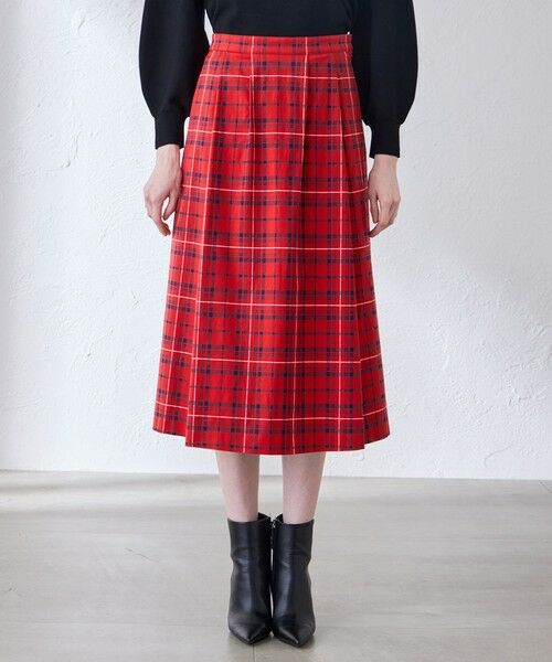 MACKINTOSH LONDON / マッキントッシュ ロンドン  ロング・マキシ丈スカート | コットンチェックタックスカート | 詳細3