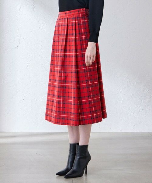 MACKINTOSH LONDON / マッキントッシュ ロンドン  ロング・マキシ丈スカート | コットンチェックタックスカート | 詳細4