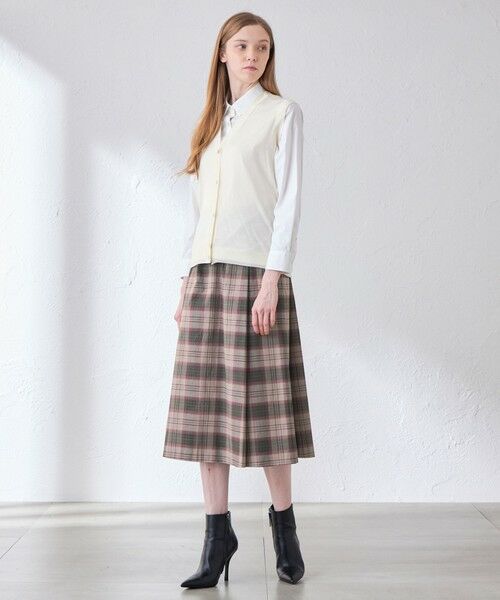 MACKINTOSH LONDON / マッキントッシュ ロンドン  ロング・マキシ丈スカート | コットンチェックタックスカート | 詳細2