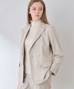 MACKINTOSH LONDON / マッキントッシュ ロンドン  ノーカラージャケット | スムースサキソニーダブルブレストジャケット