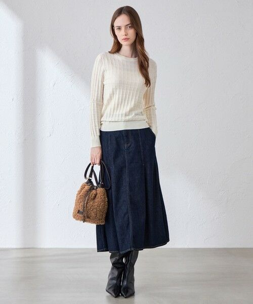 MACKINTOSH LONDON / マッキントッシュ ロンドン  ニット・セーター | 【婦人画報10月号掲載】クリアニットチェックプルオーバー | 詳細1