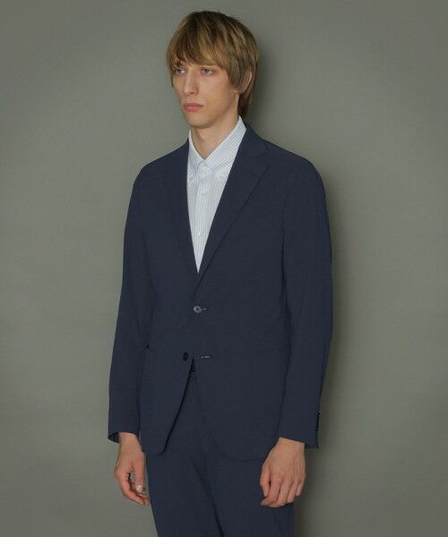 MACKINTOSH LONDON(MENS) / マッキントッシュ ロンドン 　メンズ ノーカラージャケット | 【NEW BRIDGE】ストレッチサッカーセットアップジャケット | 詳細7