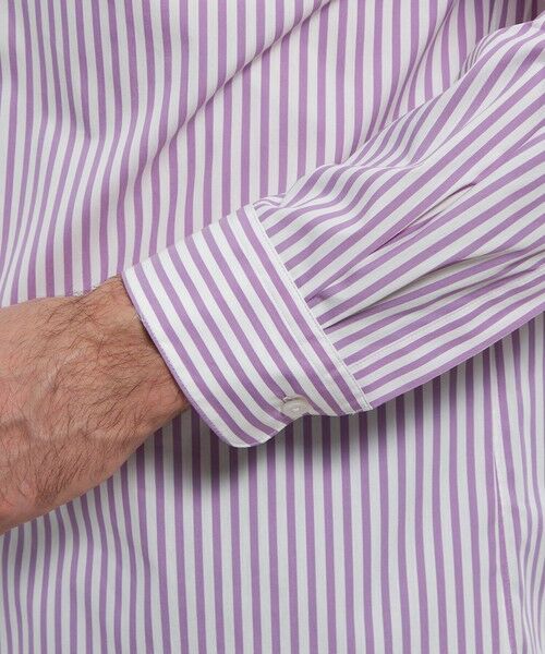MACKINTOSH LONDON(MENS) / マッキントッシュ ロンドン メンズ シャツ・ブラウス | ストレッチタイプライターストライプバンドカラーシャツ | 詳細8