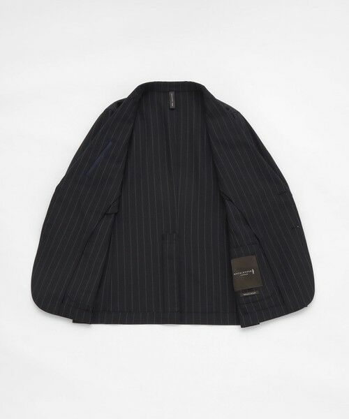 MACKINTOSH LONDON(MENS) / マッキントッシュ ロンドン 　メンズ ノーカラージャケット | 【Breasy Jacket】セットアップネイビーストライプジャケット | 詳細12