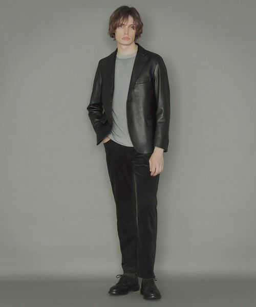 MACKINTOSH LONDON(MENS) / マッキントッシュ ロンドン 　メンズ ノーカラージャケット | 【Weather proofed Leatherwear】レザーシングルジャケット | 詳細1